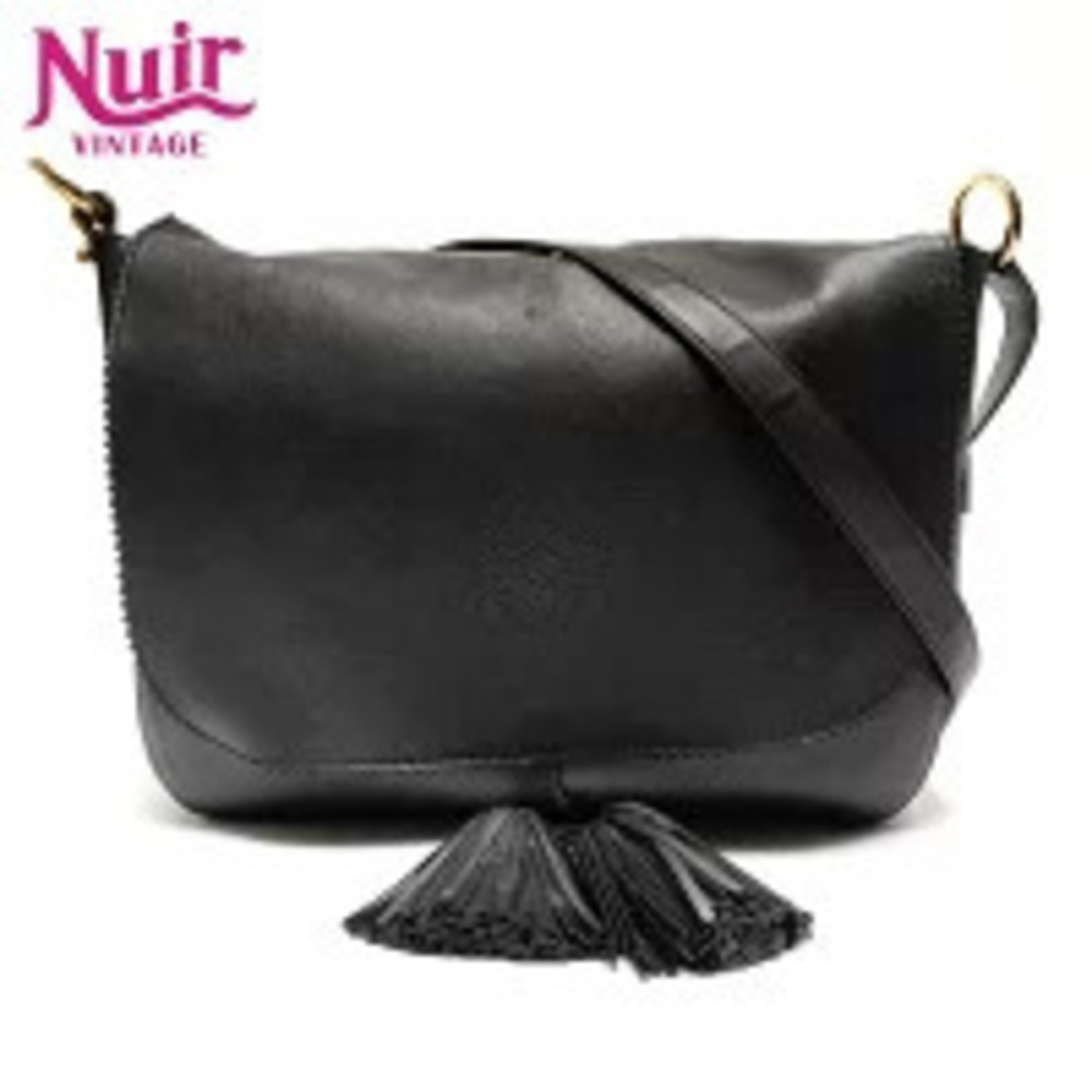 LOEWE Nappa Leather Anagram Shoulder Bag Black